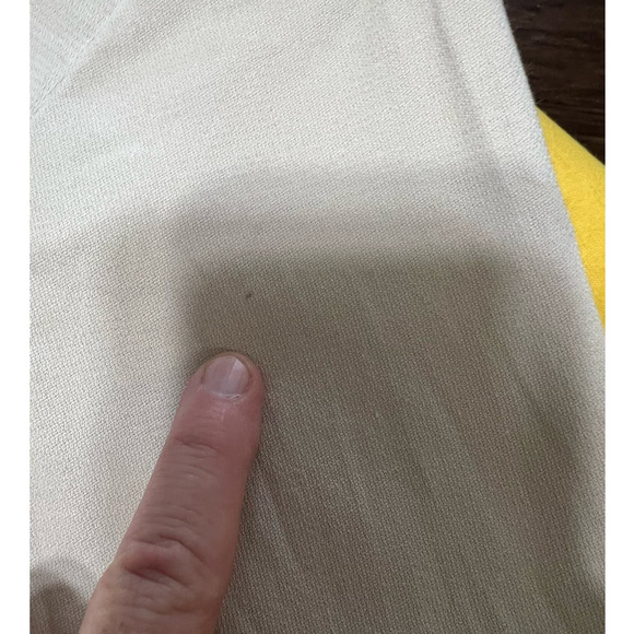 Vintage Susan Bristol Tan and Black Floral Embroidered Cotton Pants Suit, Size L - Picture 13 of 13